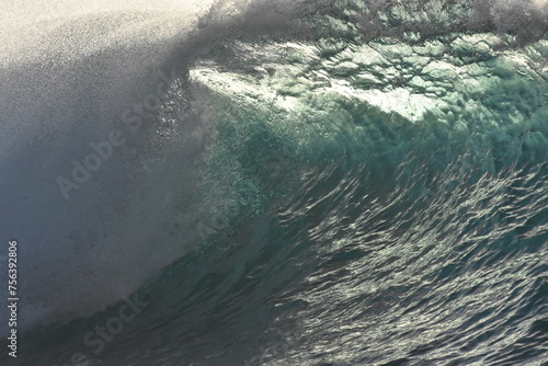 the waves breaking on the coast and creating wonderful shapes