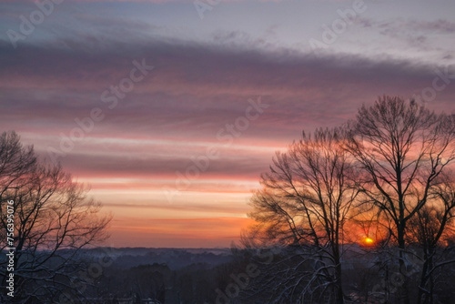 sunset in the mountains