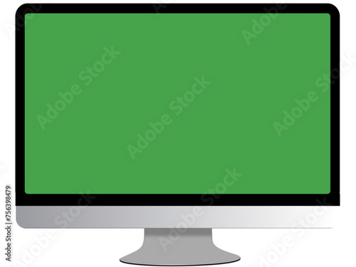 lcd monitor isolated on white, pc, monitor, display, high quality vector illustration, transparent monitor, transparent mac, Mac PC, MacBook, green screen mock-up , desktop computer 