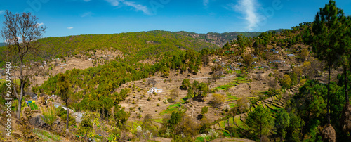 Photography Beautiful Nature Areal Photography river and village, Panorama Photography Uttar