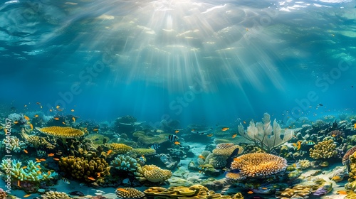 Vibrant Underwater Coral Reef Biodiversity Showcasing Life Below the Waves