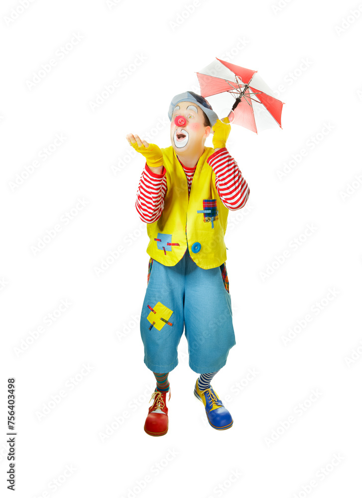 A funny clown with smiling joyful expression A funny clown with smiling joyful expression