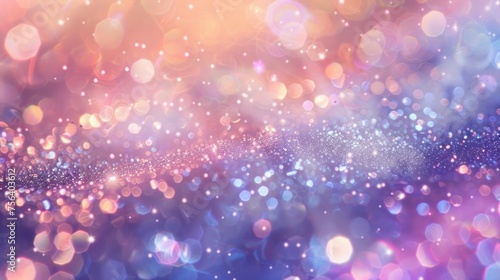 A colorful background with many small dots of different colors. The background is a mix of pink and blue