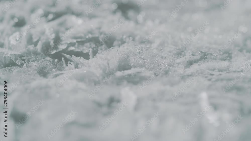 Macro Shot of melting Ice Crystals Macro Shot of melting Ice Crystals