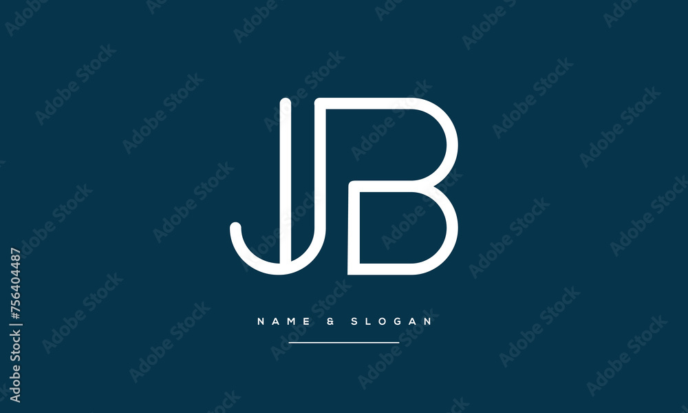 JB, BJ, J, B, Abstract Letters Logo monogram JB, BJ, J, B, Abstract Letters Logo monogram