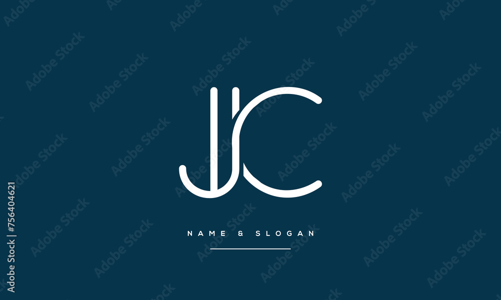 Obraz premium JC, CJ, Abstract Letters Logo monogram