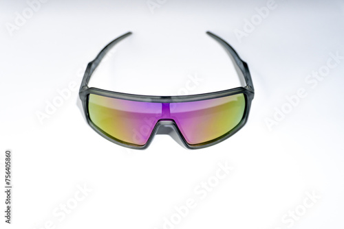 Polarized sunglasses sports. Isolate on white.