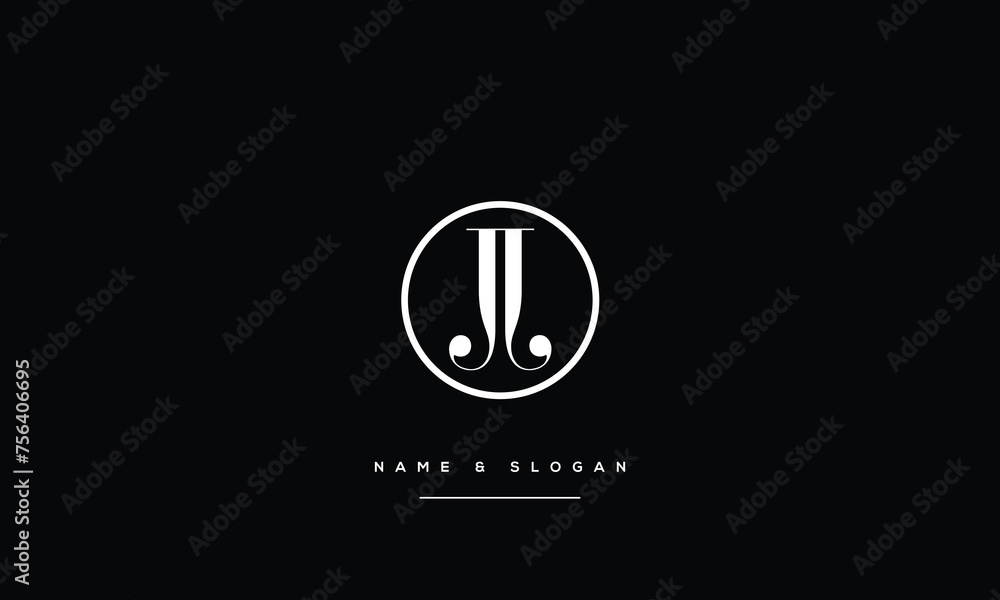 J, JJ, Abstract Letters Logo Monogram J, JJ, Abstract Letters Logo Monogram