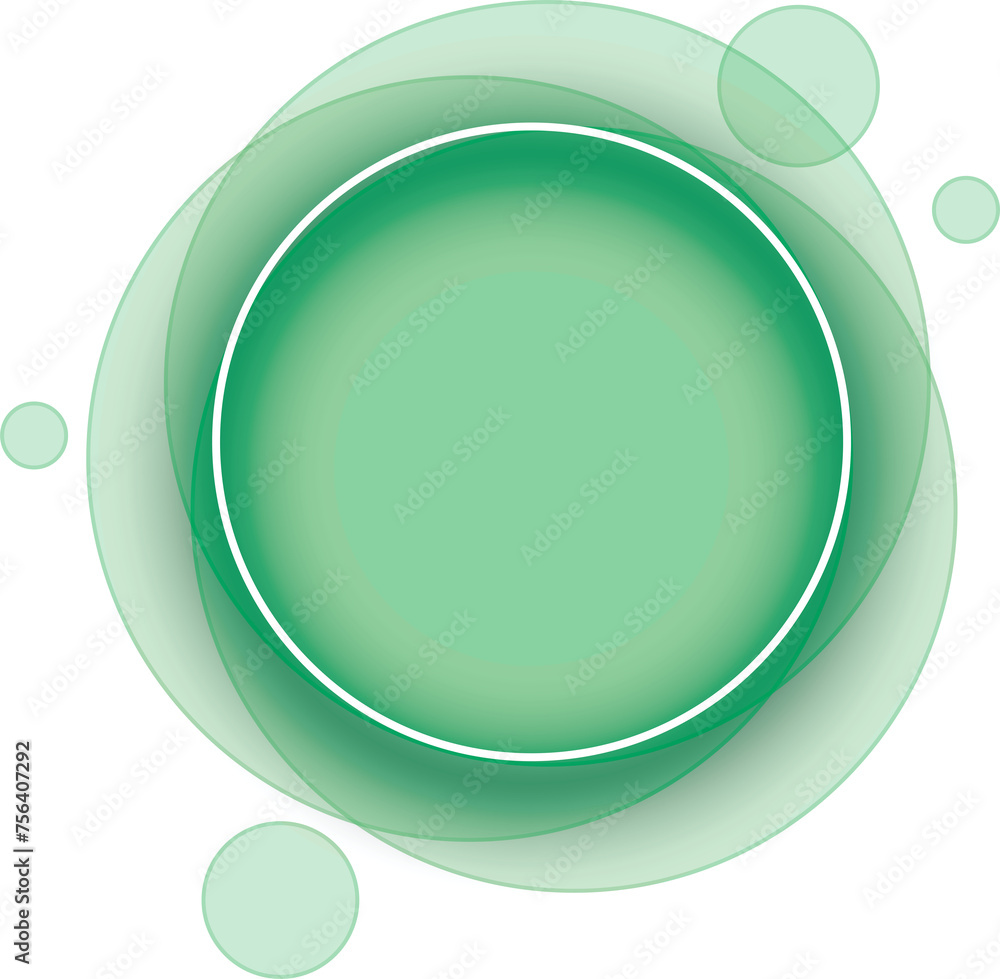 colorful round shape element frame design