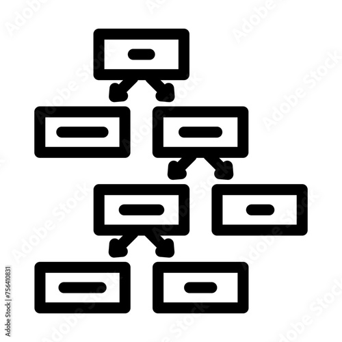 decision tree algorithm line icon vector. decision tree algorithm sign. isolated contour symbol black illustration