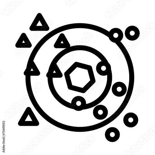 nearest neighbors knn algorithm line icon vector. nearest neighbors knn algorithm sign. isolated contour symbol black illustration