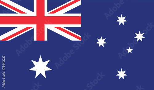 The flag of Australia. Vector illustration.