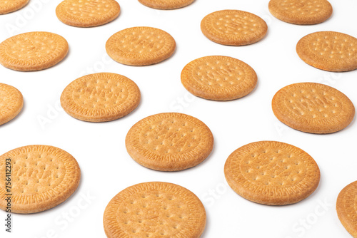 Maria biscuits on a white background 