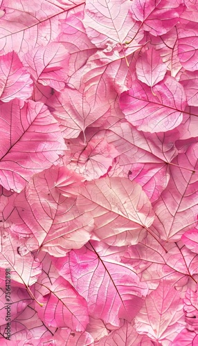 Intricate pink leaf skeleton texture background perfect for creative design projects