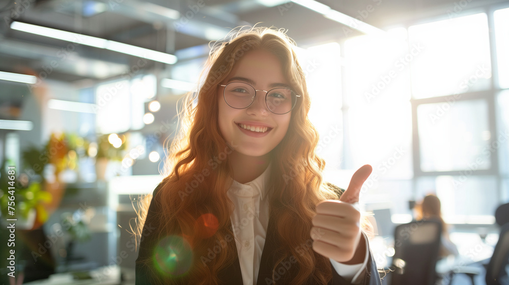 person with thumbs up gesture