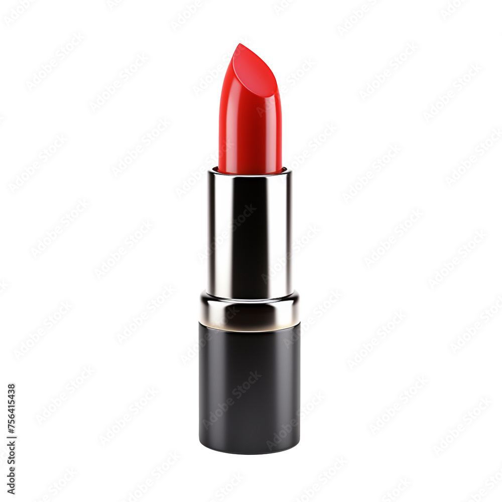 A red polish lipstick isolated on transparent background A red polish lipstick isolated on transparent background