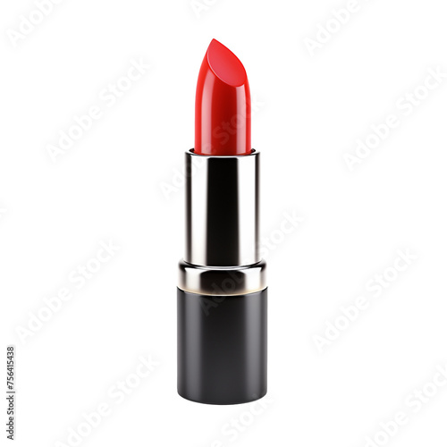 A red polish lipstick isolated on transparent background