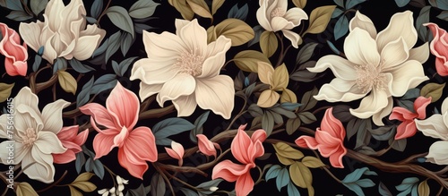 Seamless floral pattern for a background.