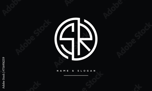 SR, RS, Abstract Letters Logo Monogram