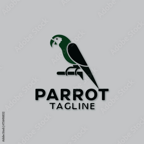 parrot modern logo vector design