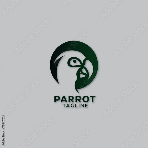 parrot modern logo vector design