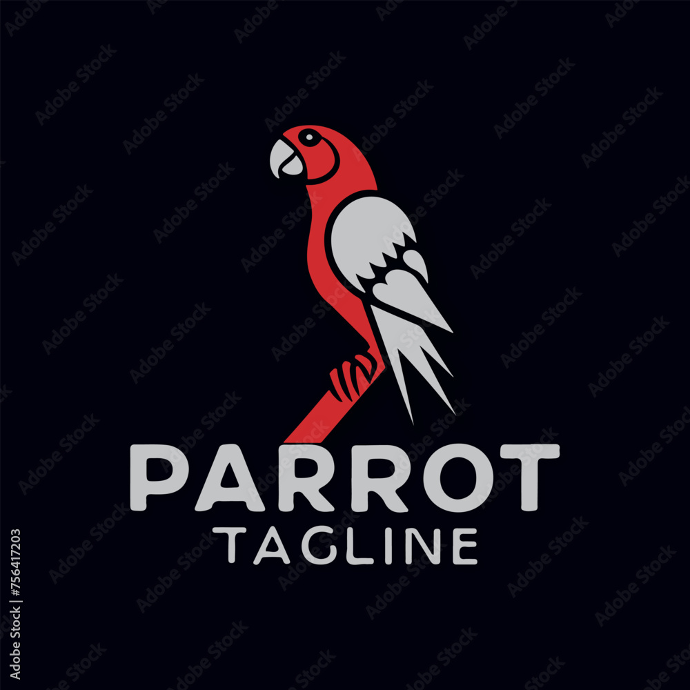 Naklejka premium parrot modern logo vector design