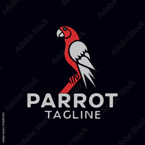 parrot modern logo vector design