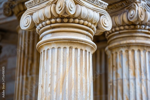 Vintage Old Justice Courthouse Column