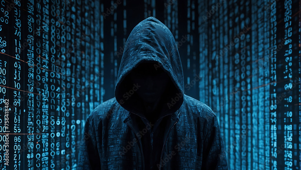 Anonimowy Haker w Świecie Cyfrowych Kodów - obrazy, fototapety, plakaty 