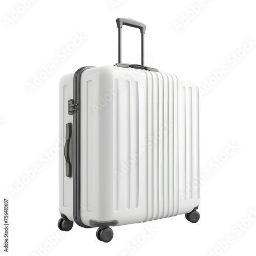 suitcase mockup, blank, isolated on white or transparent background 