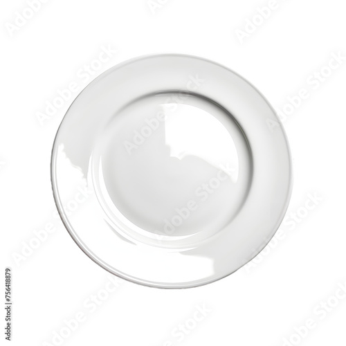ceramic plate mockup, blank, isolated on white or transparent background
