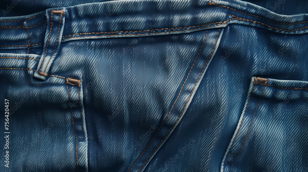 Detailed close-up of denim showing the seams and personality of the fabric