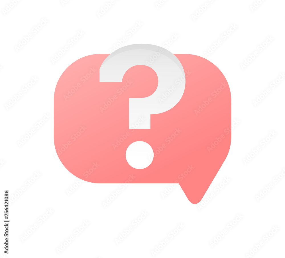 Question mark in speech bubble graphic design. Help message symbol Question mark in speech bubble graphic design. Help message symbol