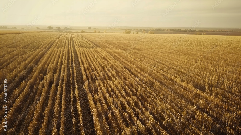 field of wheat in autumn