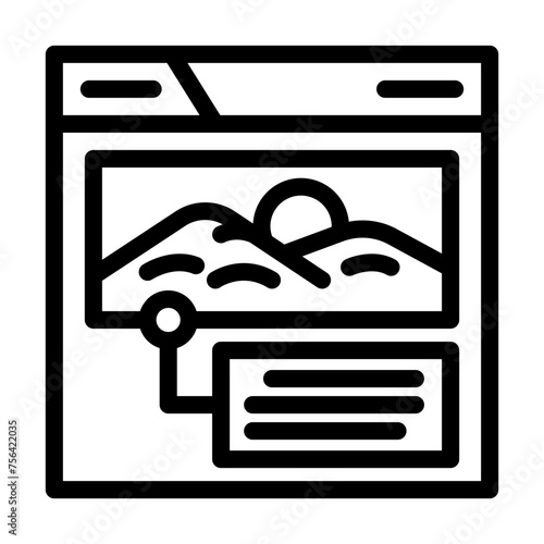 alt text seo line icon vector. alt text seo sign. isolated contour symbol black illustration