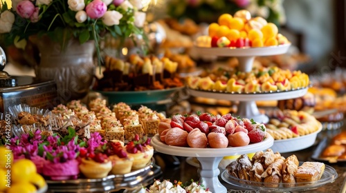 Luxury Hotel Easter Brunch Buffet with Gourmet Desserts