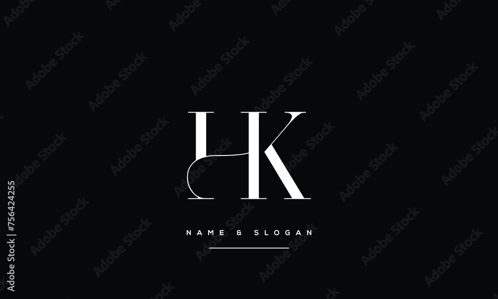HK, KH,H , K, Abstract Letters Logo Monogram HK, KH,H , K, Abstract Letters Logo Monogram