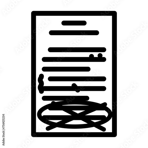 proofreading text technical writer line icon vector. proofreading text technical writer sign. isolated contour symbol black illustration