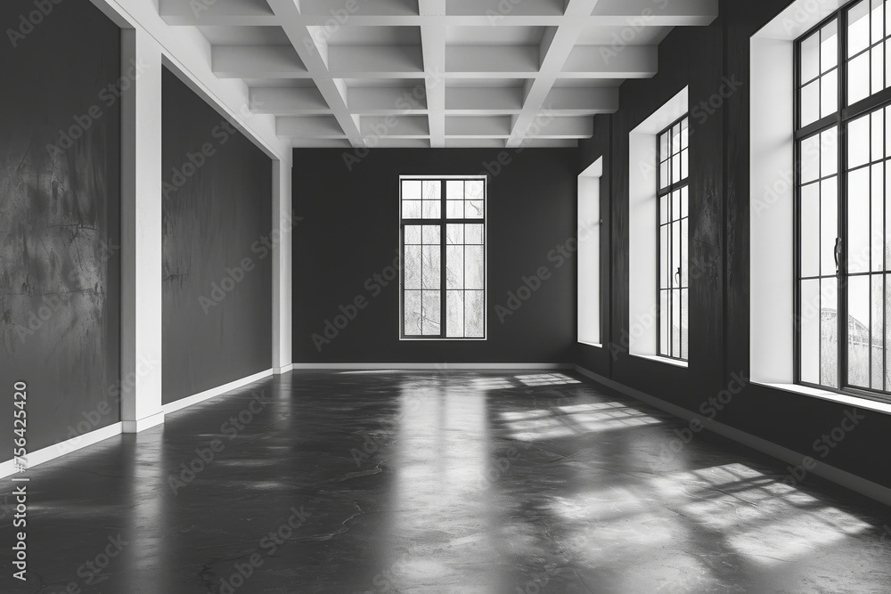 Empty room with a wall and floor. Advertising background Empty room with a wall and floor. Advertising background