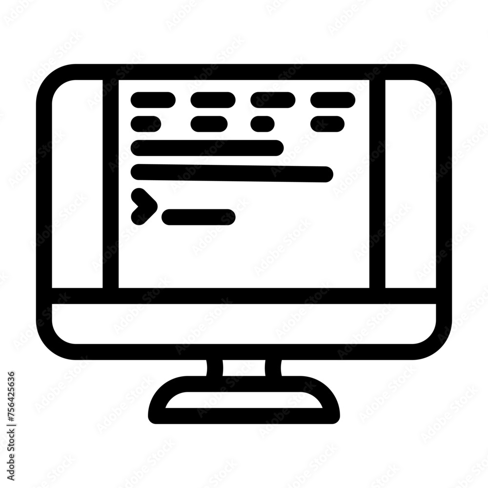 user interface text technical writer line icon vector. user interface text technical writer sign. isolated contour symbol black illustration user interface text technical writer line icon vector. user interface text technical writer sign. isolated contour symbol black illustration
