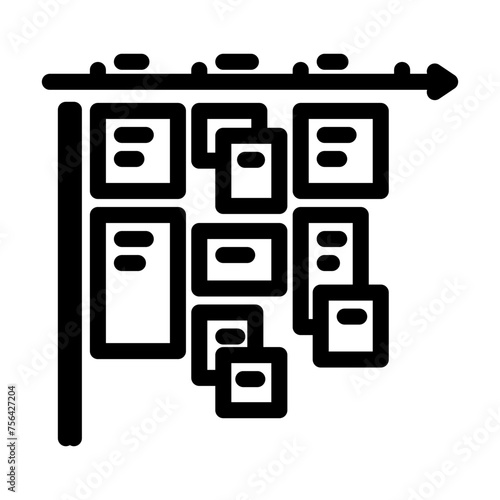 timeboxing time management line icon vector. timeboxing time management sign. isolated contour symbol black illustration