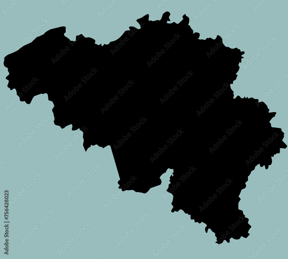 belgium map silhouette