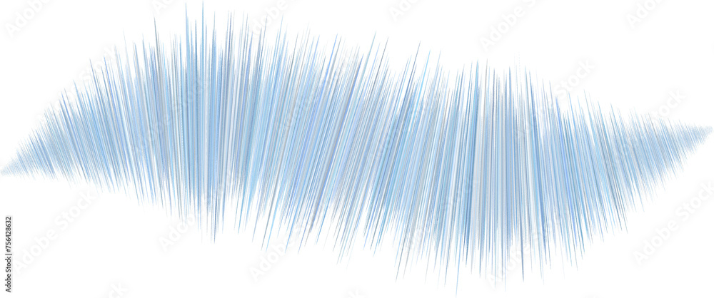 Blue gradient dynamic spiky lines wave pattern - obrazy, fototapety, plakaty 
