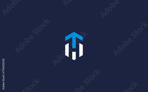 letter ht with hexagon logo icon design vector design template inspiration