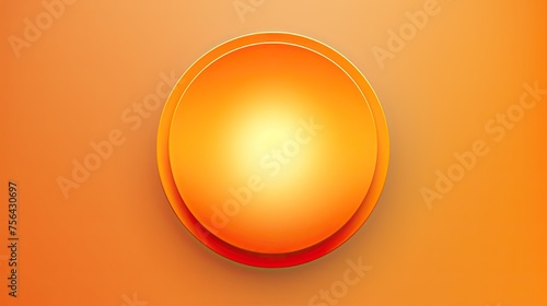 Round Orange Object on Orange Background