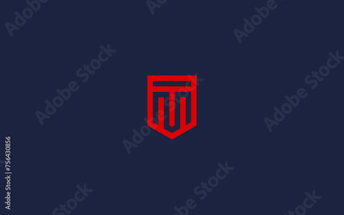 letter t with shield logo icon design vector design template inspiration