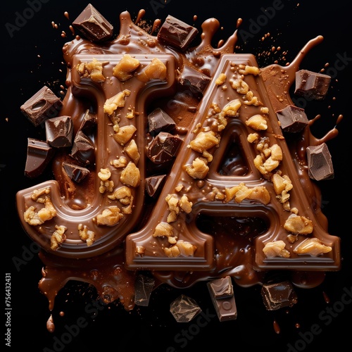 Ja zur Schokolade! Schokolade und das Wort YES. Die Aufschrift lautet YES. Ein Schild aus Schokolade und der Aufschrift JA - erwartet, dass du es erwiderst. Sag ja zu Schokolade und Sahne. 