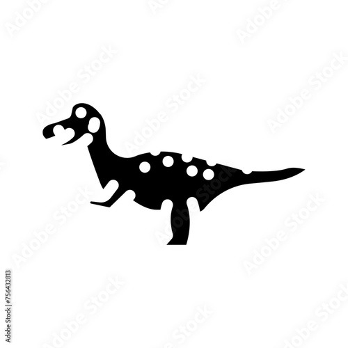 allosaurus dinosaur animal glyph icon vector. allosaurus dinosaur animal sign. isolated symbol illustration