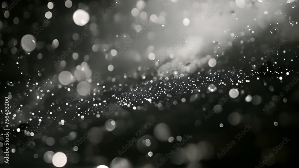 White bokeh particles on black background. Beautiful shine Floating Dust Particles with Flare on Black Background. Video of Dynamic Wind Particles In The Air With Bokeh 4k video black and white White bokeh particles on black background. Beautiful shine Floating Dust Particles with Flare on Black Background. Video of Dynamic Wind Particles In The Air With Bokeh 4k video black and white