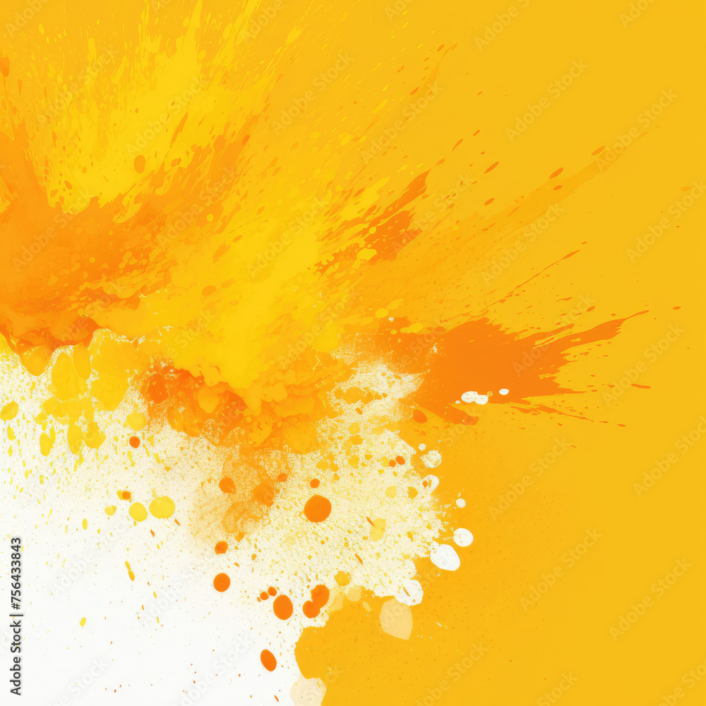 Yellow and White Background With a Splash of Paint